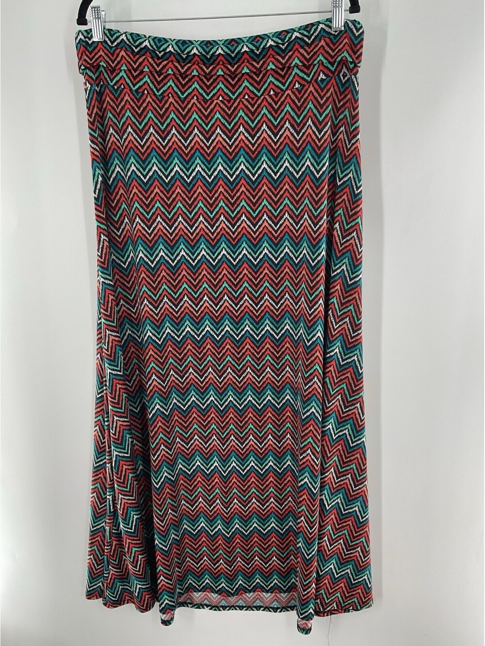Lularoe Women’s Extra Large Maxi Striped Zigzag Pattern Skirt Multicolor 007